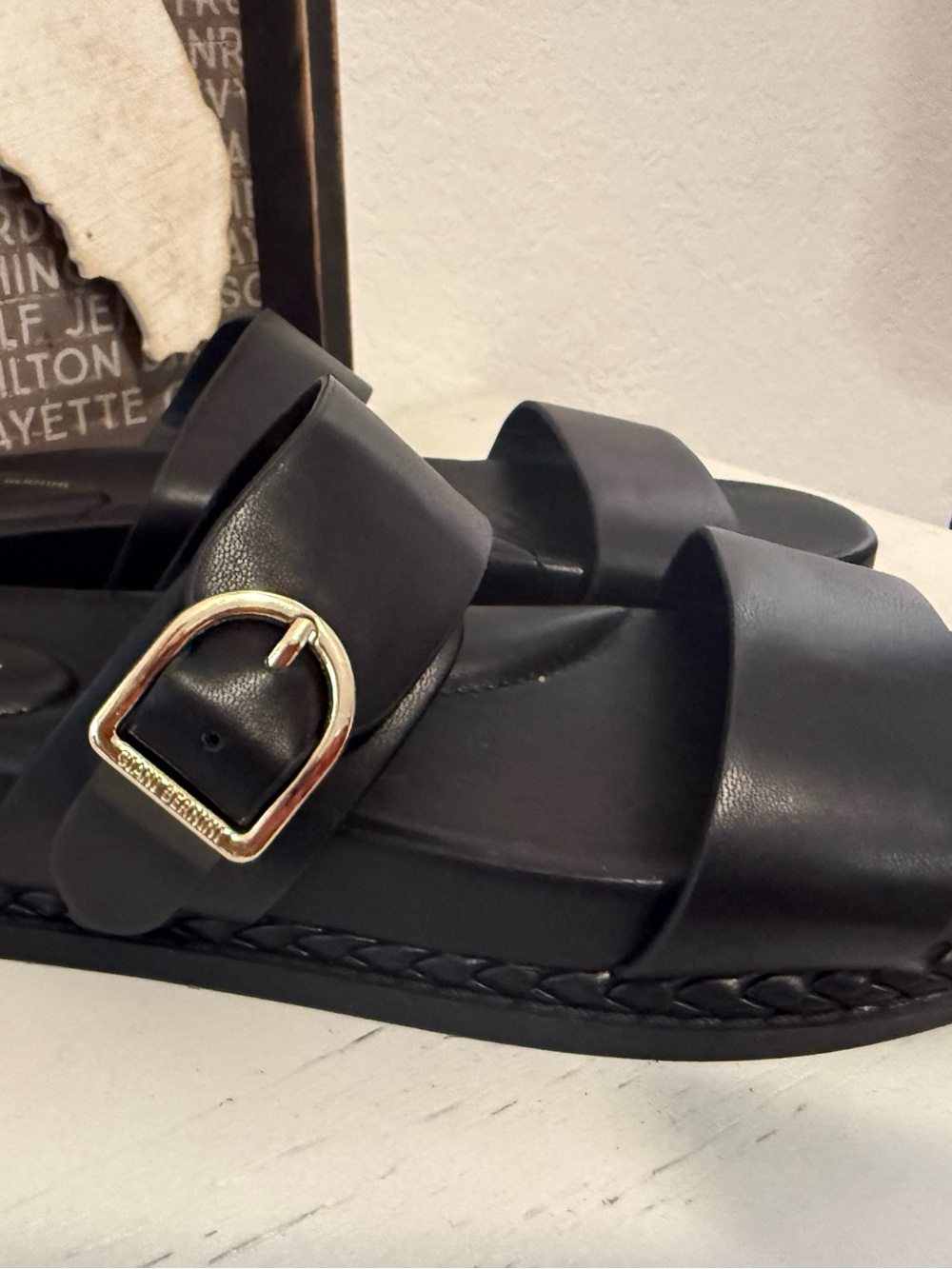 Giani Bernini  black sandals size 7.5 NEW
